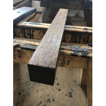 Kantholz, Eiche, Altholz-Stil, Tischbein, Struktur, BROWN, 100x10x10cm, verleimt